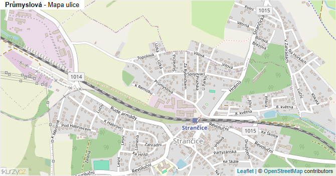 Průmyslová - mapa ulice