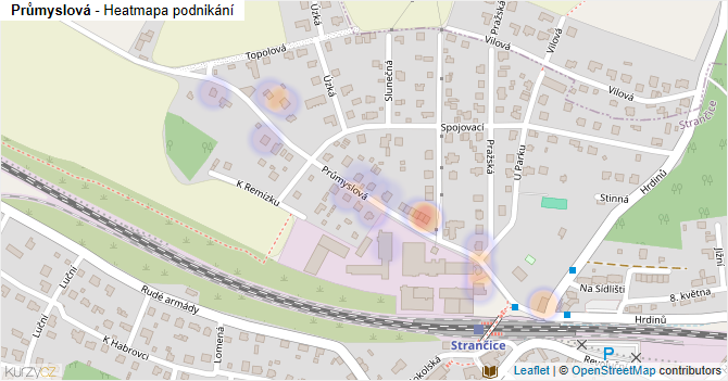 Průmyslová - mapa podnikání