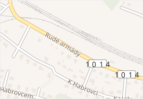 Rudé armády v obci Strančice - mapa ulice