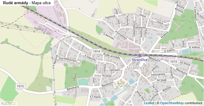 Rudé armády - mapa ulice