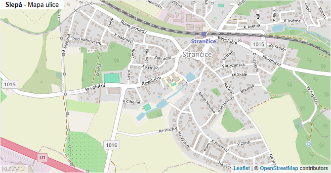 Slepá - mapa ulice