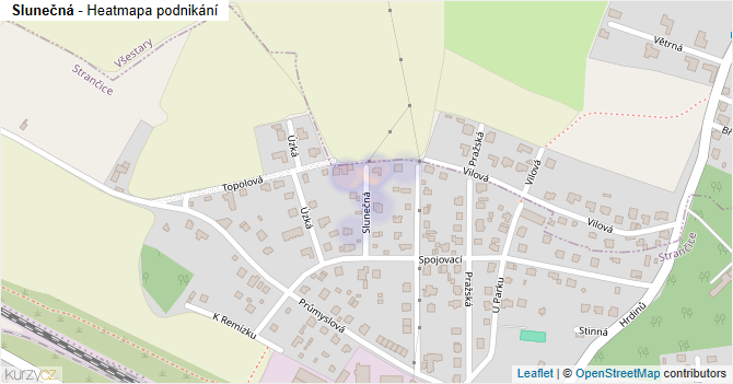 Slunečná - mapa podnikání