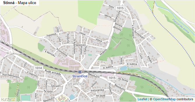Stinná - mapa ulice
