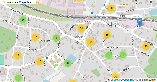 Strančice - mapa firem