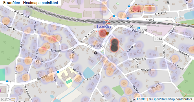 Strančice - mapa podnikání