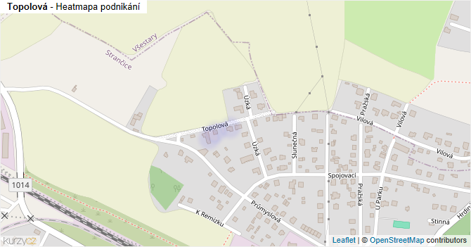 Topolová - mapa podnikání