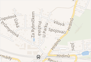 U Parku v obci Strančice - mapa ulice