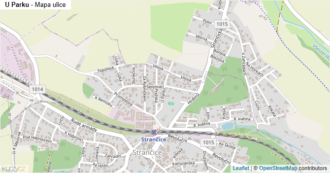 U Parku - mapa ulice