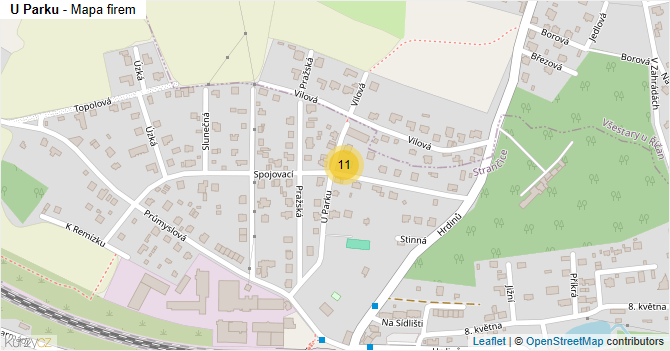 U Parku - mapa firem