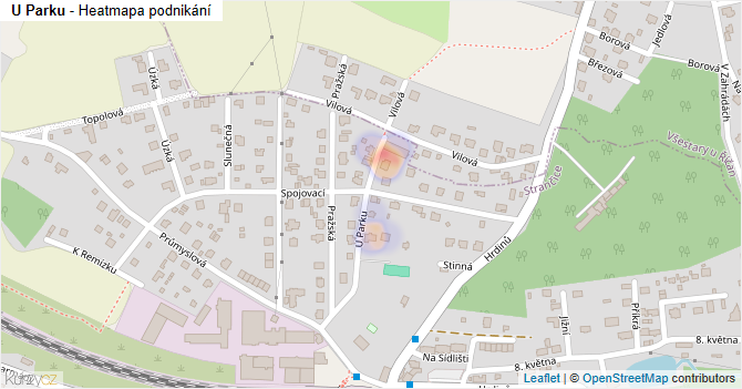 U Parku - mapa podnikání