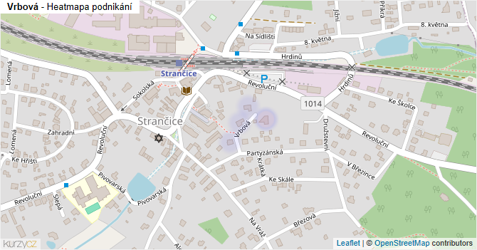 Vrbová - mapa podnikání