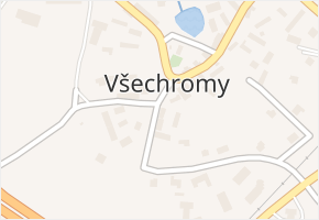 Všechromy v obci Strančice - mapa části obce