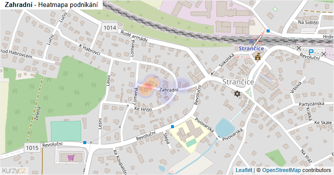 Zahradní - mapa podnikání
