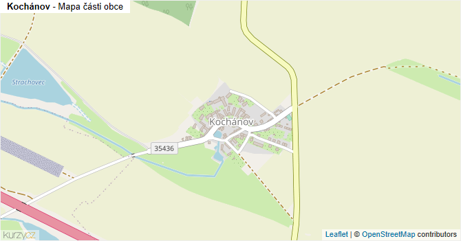 Kochánov - mapa části obce