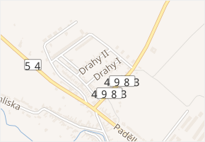 Drahy I v obci Strání - mapa ulice