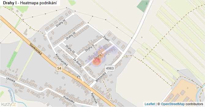 Drahy I - mapa podnikání