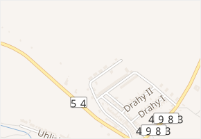 Drahy IV v obci Strání - mapa ulice
