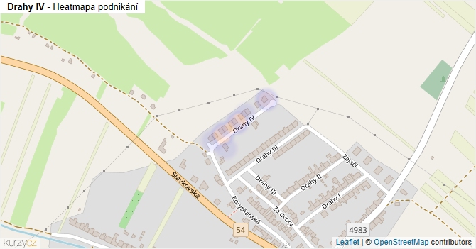 Drahy IV - mapa podnikání