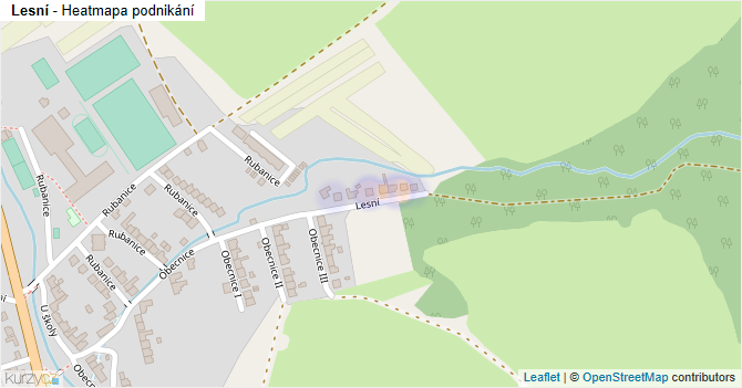 Lesní - mapa podnikání