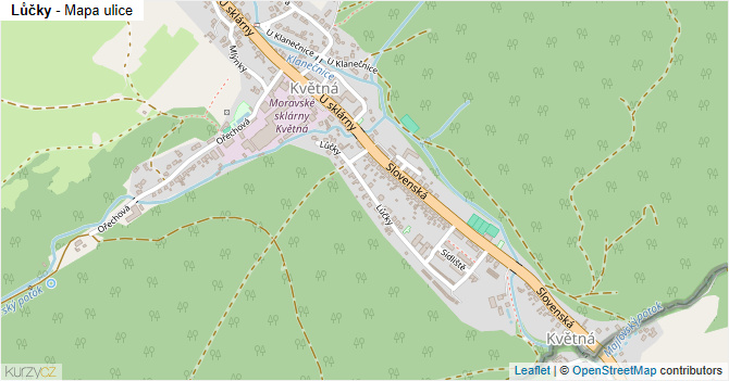 Lůčky - mapa ulice