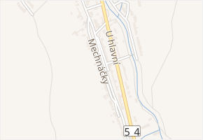 Mechnáčky v obci Strání - mapa ulice