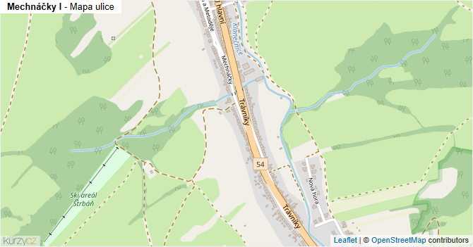 Mechnáčky I - mapa ulice