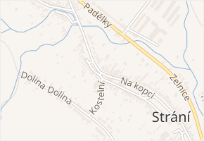 nám. P. St. Spáčila v obci Strání - mapa ulice