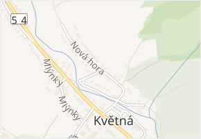 Nová hora v obci Strání - mapa ulice