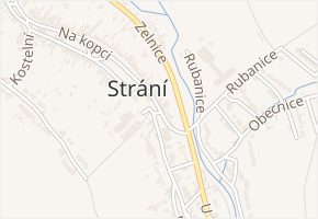 Obchodní v obci Strání - mapa ulice