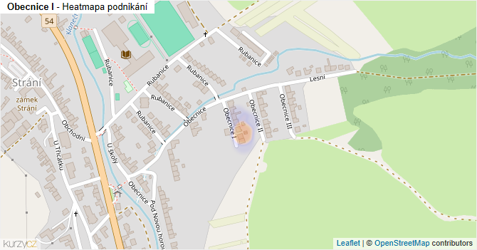Obecnice I - mapa podnikání