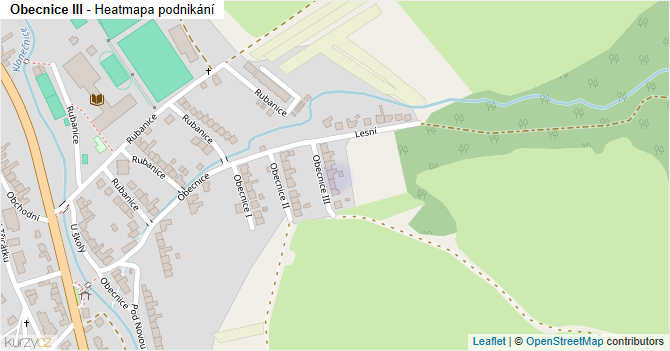 Obecnice III - mapa podnikání