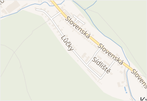 Sídliště v obci Strání - mapa ulice