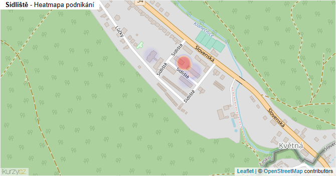 Sídliště - mapa podnikání
