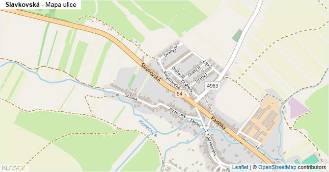 Slavkovská - mapa ulice