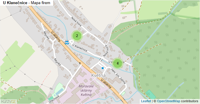 U Klanečnice - mapa firem