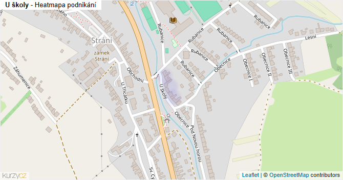 U školy - mapa podnikání