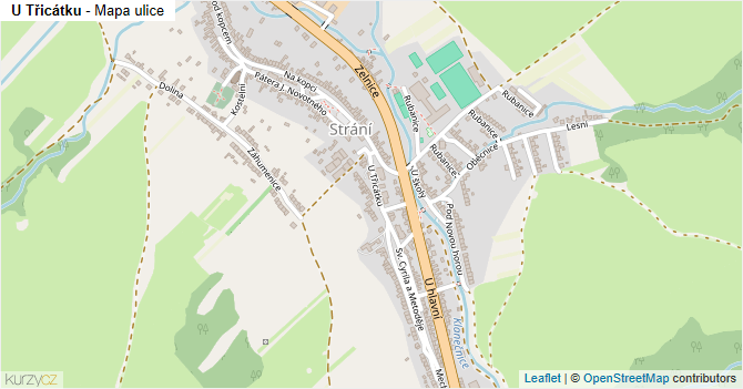 U Třicátku - mapa ulice