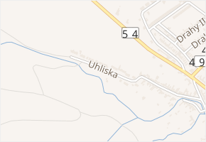 Uhliska v obci Strání - mapa ulice