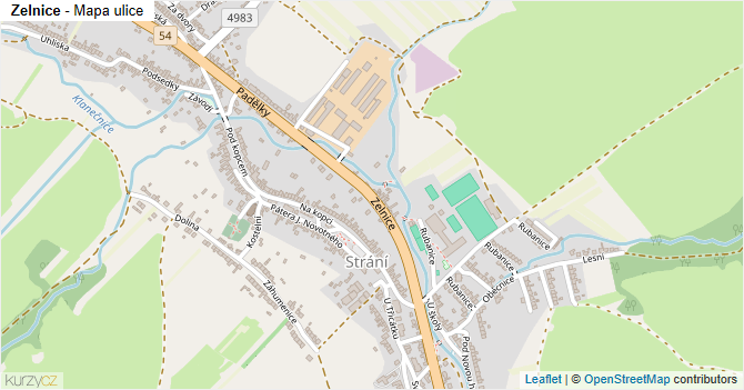 Zelnice - mapa ulice