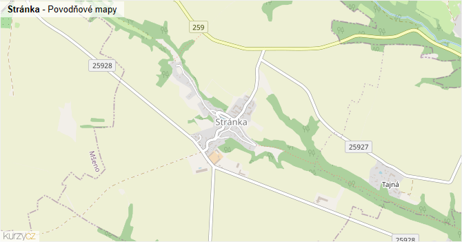 Stránka - záplavové mapy stoleté vody