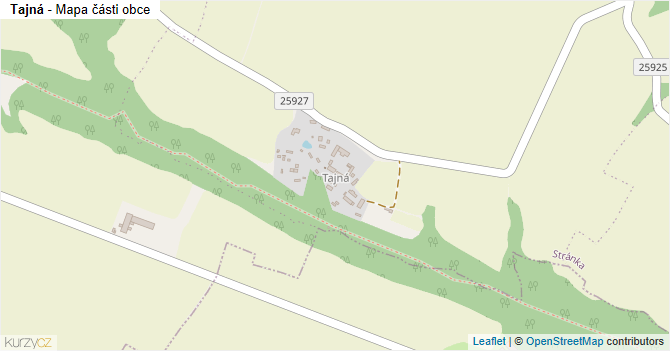 Tajná - mapa části obce