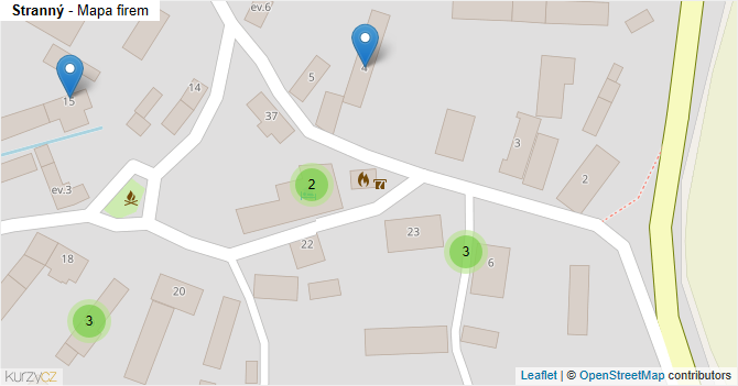 Stranný - mapa firem