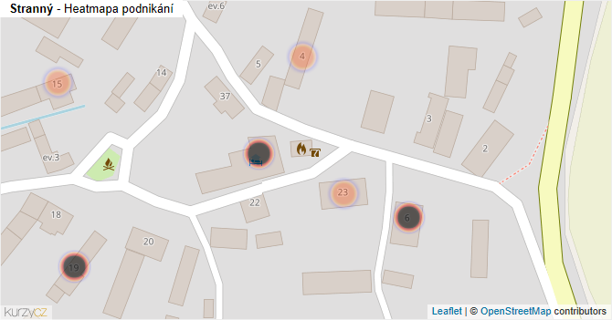 Stranný - mapa podnikání