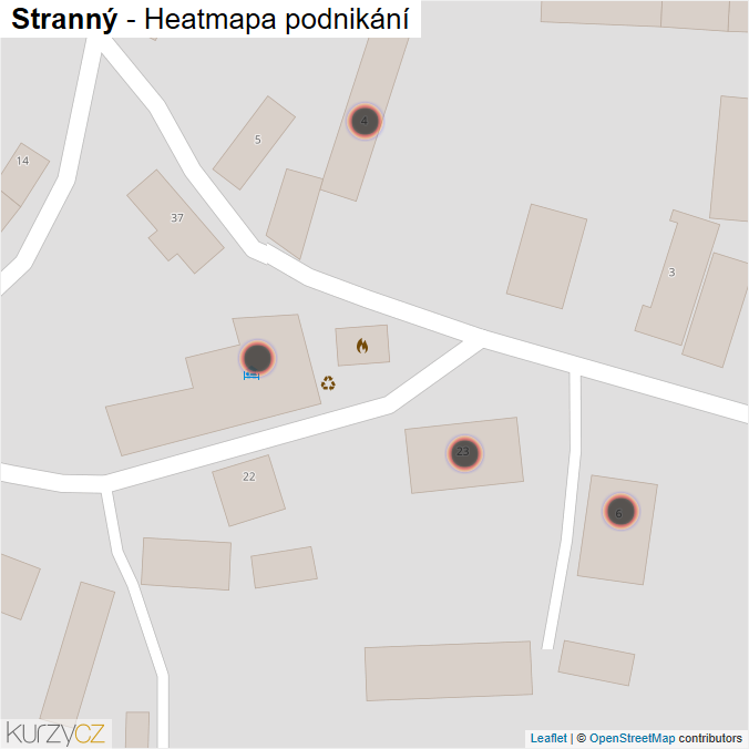Mapa Stranný - Firmy v obci.