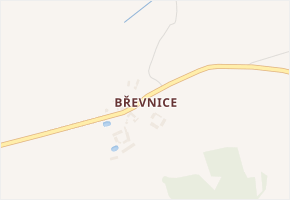 Břevnice v obci Stranný - mapa části obce