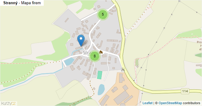 Stranný - mapa firem