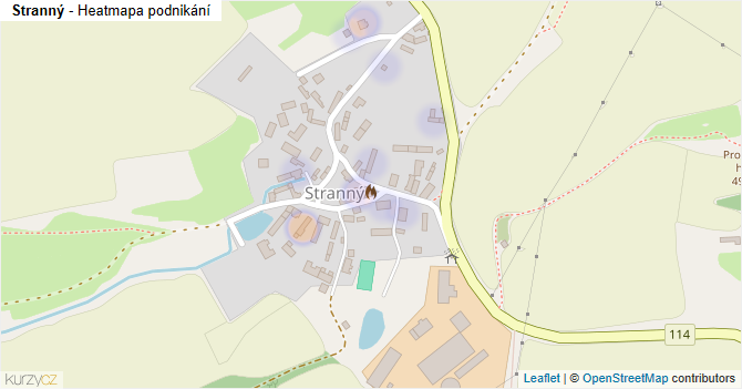 Stranný - mapa podnikání