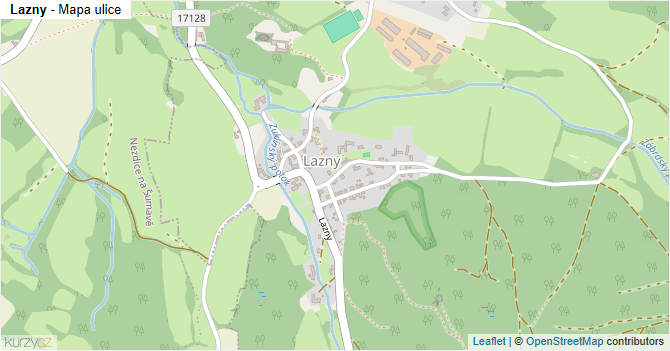 Lazny - mapa ulice