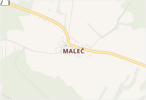 Maleč v obci Strašín - mapa části obce