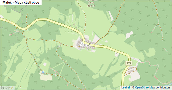 Maleč - mapa části obce
